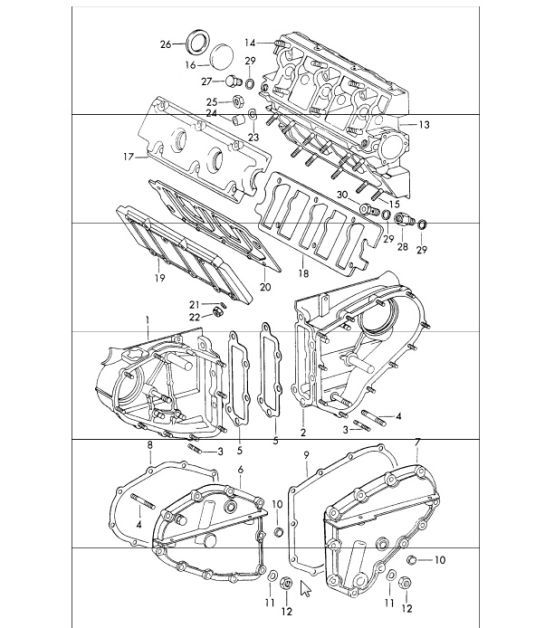 Diagram 103-10 Porsche 991 (911) MK1 2012-2016 Engine