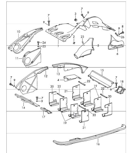 Diagram 105-05 Porsche 997 GT3 2007>> Engine