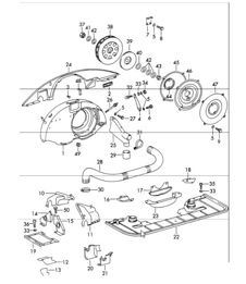 air cooling, air duct and engine cover for (S)(D) 912 1965-69 air cooling, air duct and engine cover for (S)(D) 912 1965-69
