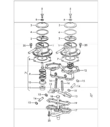single parts for fuel pump double sided mechanical 911 UPTO 1968