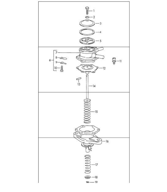 Diagram 201-30 Porsche Cayenne Turbo / Turbo S 4.8L 2007>> Fuel System, Exhaust System
