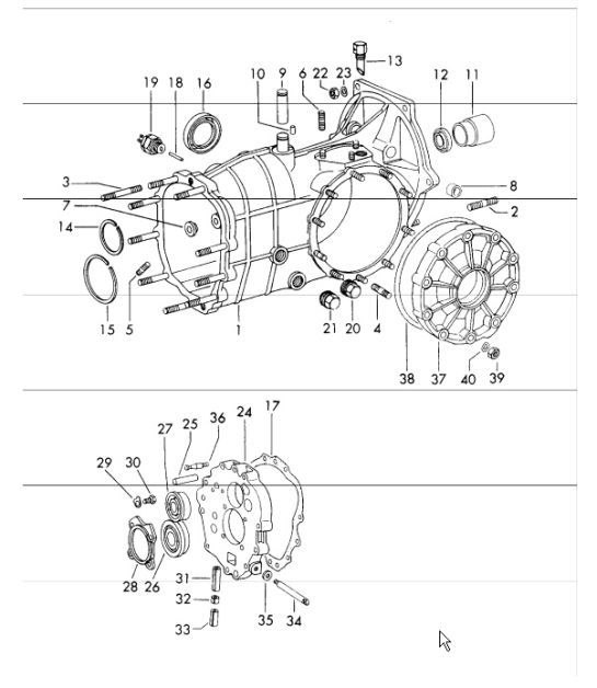 Diagram 307-00 Porsche Cayenne 9PA1 (957) 2007-2010 Transmission