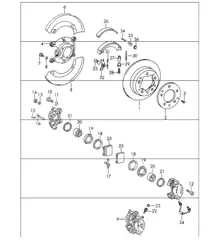 Scheibenbremse hinten 911 BIS 1968