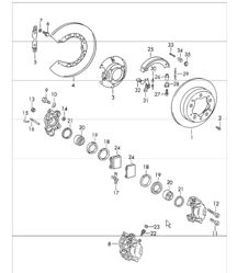 freno a disco posteriore 911 1969