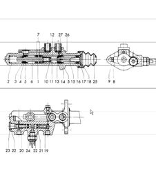 brake master cylinder $ 19,05 with warning function single parts for Left Hand-Drive cars 911 T/E/S and 912 1969 brake master cylinder $ 19,05 with warning function single parts for Left Hand-Drive cars 911 T/E/S and 912 1969