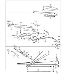 handbrake heating actuator 911 UPTO 1967