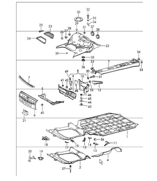 Diagram 801-10 Porsche 991 (911) MK1 2012-2016 Body