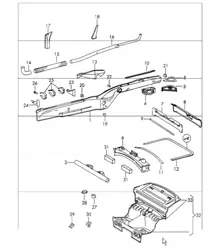 Rahmen Mitte hinten 911 1965-69