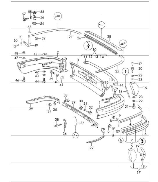 Diagram 802-15 Porsche Cayman 987C/981C (2005-2016) Body