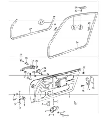 doors with installation parts 911 1965-69