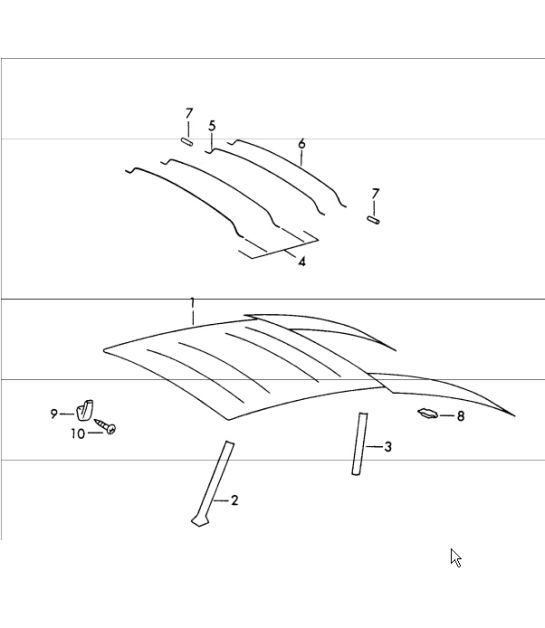 Diagram 807-06 Porsche 996 C4S 3.6L 09/01-2005 Body