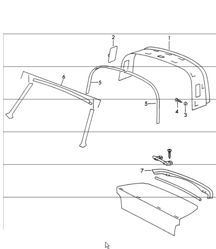 interior equipment roof 911 TARGA 1965-69