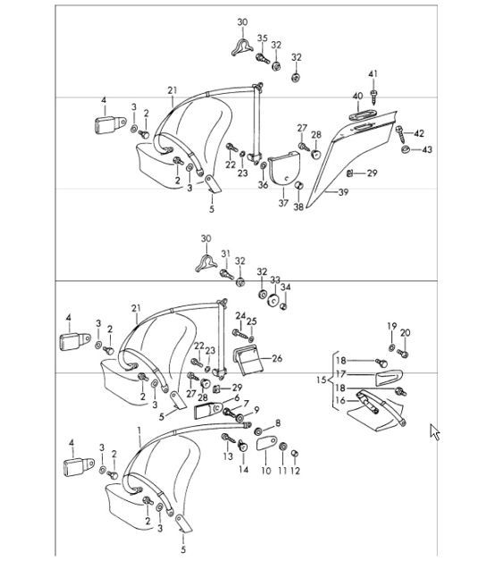 Diagram 812-05 Porsche Macan Petrol 2.0L V4 237Bhp Body