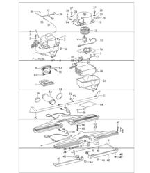 evaporator housing, air conditioner - complete with air duct - for 911 E/S/T 1969 onwards evaporator housing, air conditioner - complete with air duct - for 911 E/S/T 1969 onwards