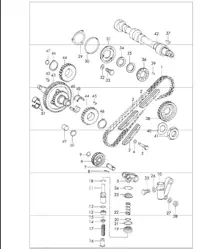 Ventilsteuerung rechts 911 1970-73