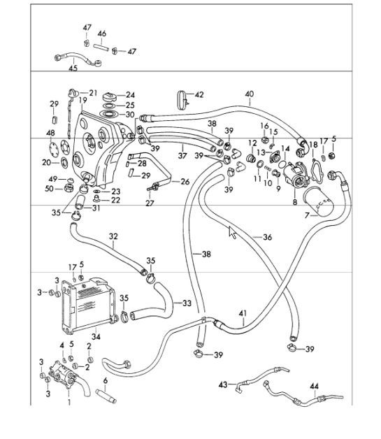 Diagram 104-15 Porsche Cayenne Turbo V8 4.8L Petrol 500HP Engine