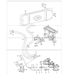 Vacuum system for clutch release injection system for sportomatic for 911 T-E/S and CARRERA 2.7 1972 ONWARDS