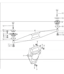 Motoraufhängung hinten 911 1970-73