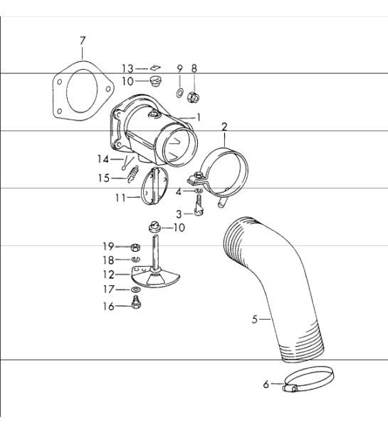 Diagram 202-00 Porsche Cayenne 9PA1 (957) 2007-2010 Fuel System, Exhaust System
