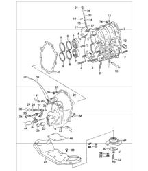 Gear housing complete, transmission case front and transmission suspension for 911 1972 ONWARDS Gear housing complete, transmission case front and transmission suspension for 911 1972 ONWARDS