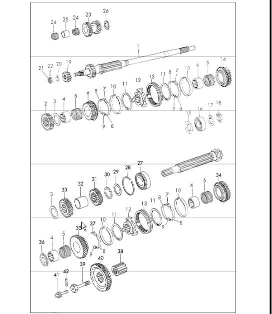 Diagram 303-25 Porsche Cayman 718C (982C) 2017>> Transmission
