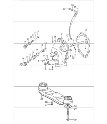 transmission cover and transmission suspension for sportomatic 911 T/E  Upto 1971