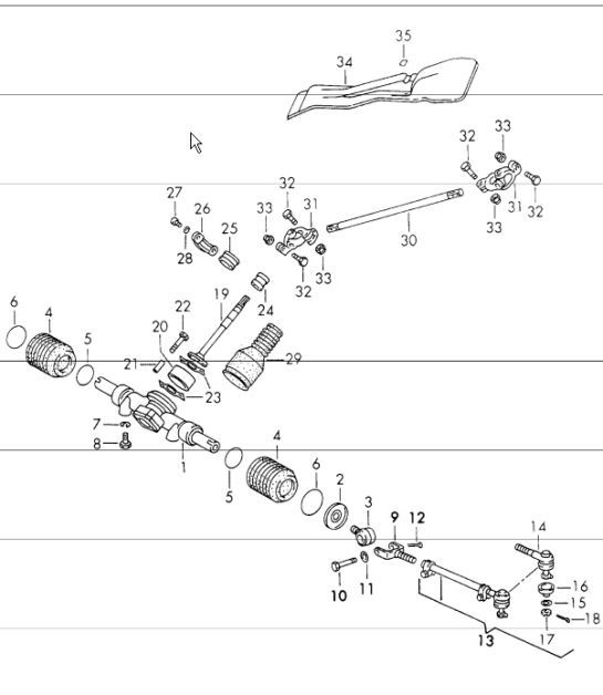 Diagram 403-00 Porsche Cayenne 3.6L 2007>> Front Axle, Steering 