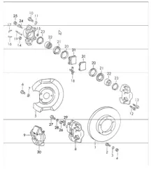 Scheibenbremse vorne 911 1970-73