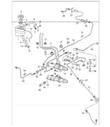 Brake fluid reservoir, brake master cylinder 911 1970-73