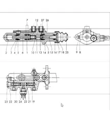 brake master cylinder $ 19,05 with warning function single parts for Left Hand-Drive 911 1970-73