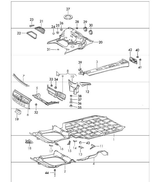Diagram 801-10 Porsche 911 & 912 (1965-1989) Body