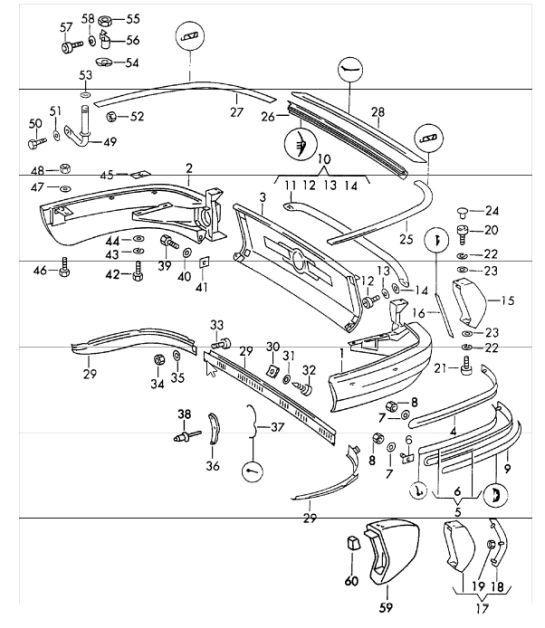 Diagram 802-05 Porsche Cayenne 92A (958) 2010-2017 Body