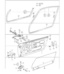 Doors with installation parts 911 1970-73