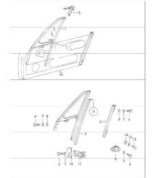 Door glass frame 911 1970-73 TARGA Door glass frame 911 1970-73 TARGA