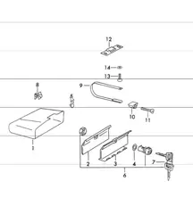 glove compartment 911 1971 ONWARDS