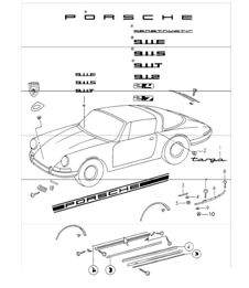 Decorative fittings 911 1970-73 TARGA Decorative fittings 911 1970-73 TARGA