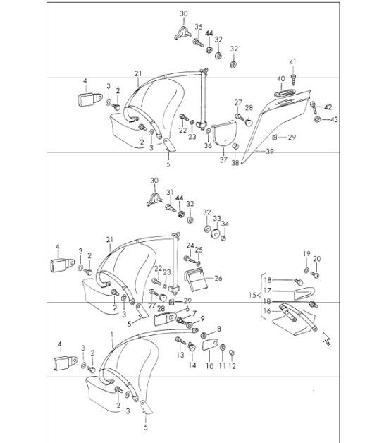 Diagram 812-00 Porsche Cayenne 9PA (955) 2003-2006 Body