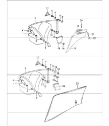 Seat belt with automatic and warning function for (USA) from 01.01.72 for (CDN) from 01.08.72 911 1970-73