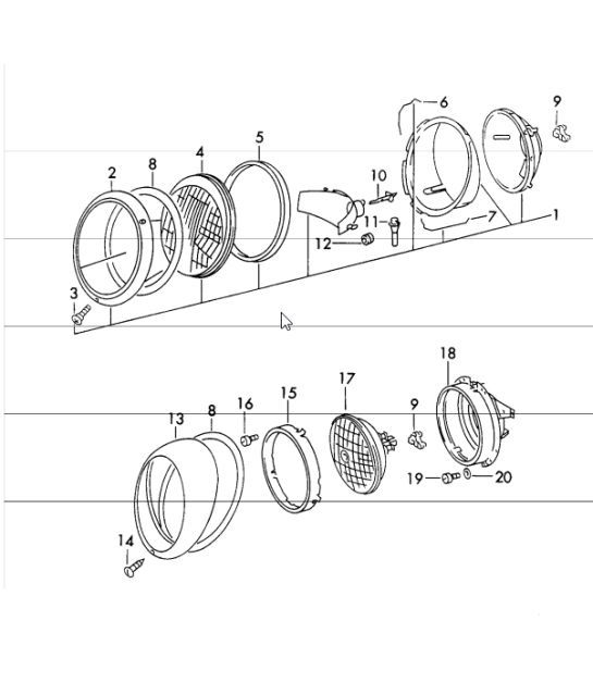 Diagram 905-00 Porsche Cayenne S/GTS 4.8L 2007>> Electrical equipment