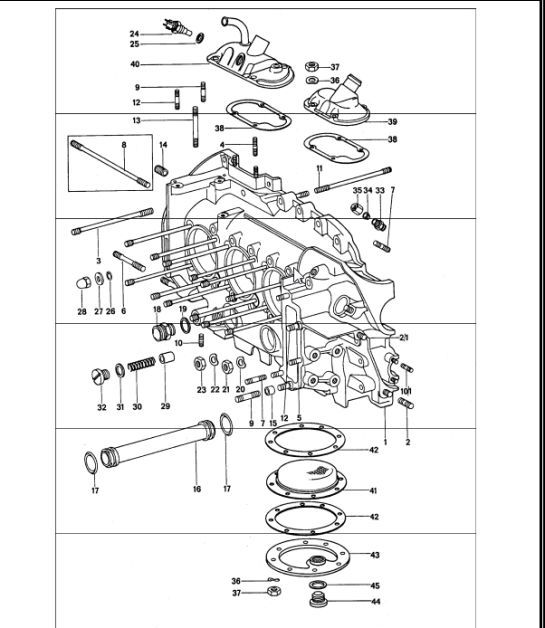 Diagram 101-05 Porsche Cayman S 3.4L 987C 2005-08 Engine