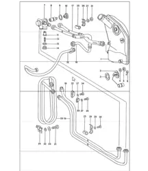 lubrification moteur, serpentin de radiateur 911 1974-77