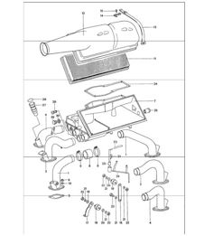 Air cleaner k-jetronic 911 1974-77 Air cleaner k-jetronic 911 1974-77
