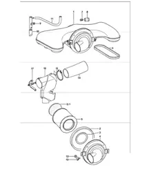 Air cleaner regulator housing Model 911/83 1974-77 (not for COUPE/TARGA)