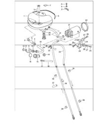 Fuel system front for cars with aluminium auxil. support 911 1974-77 Fuel system front for cars with aluminium auxil. support 911 1974-77