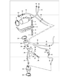 Fuel system rear K-JETRONIC 911 UPTO 1974 Fuel system rear K-JETRONIC 911 UPTO 1974