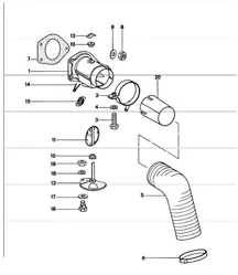 Heating air supply 911 1974-77