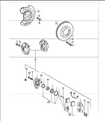 Scheibenbremse vorne 911 1974-77