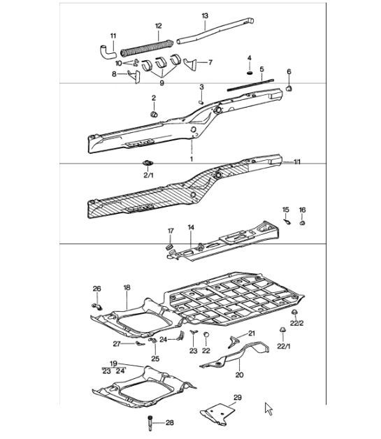 Diagram 801-10 Porsche Boxster 986/987/981 (1997-2016) Body