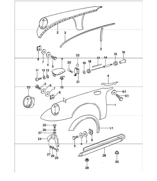 Diagram 801-30 Porsche 992 Carrera 4S 3.0L 
