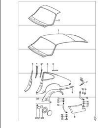 Exterior panelling rear (it is necessary to rework) 911 1974-77 Exterior panelling rear (it is necessary to rework) 911 1974-77